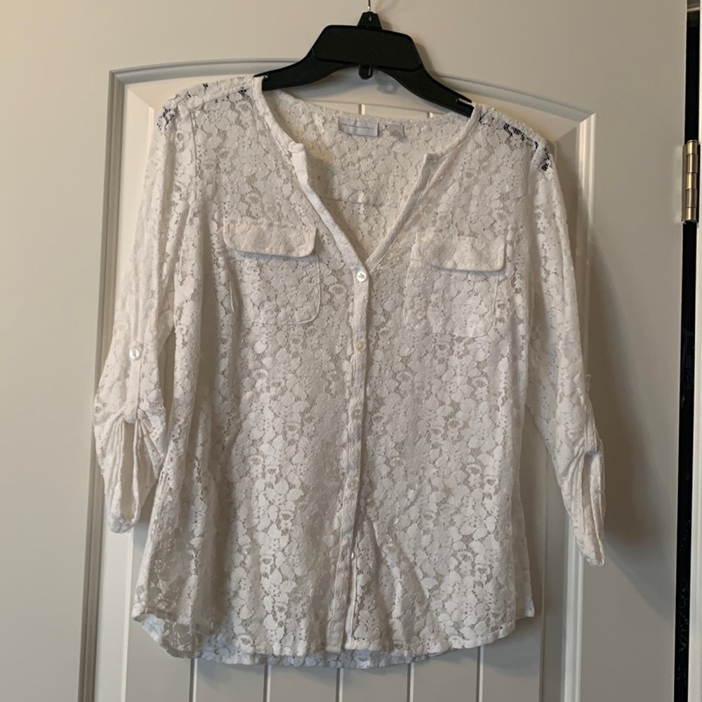Knit lace top